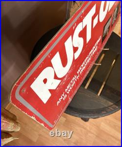 VTG LARGE Rust-oleum Paint Display SIGN Store Advertising Rustoleum Double Sided VTG LARGE Rust-oleum Paint Display SIGN Store Advertising Rustoleum Double Sided