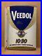 Veedol-Oil-Flange-Sign-Vintage-Original-Flying-A-NOS-Double-Sided-Gas-Metal-01-tm
