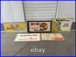 Very RARE Vintage'60s FRISCHS Bob's BIG BOY Burger Advertisement SIGNS HTF Very RARE Vintage'60s FRISCHS Bob's BIG BOY Burger Advertisement SIGNS HTF