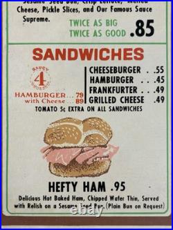 Very RARE Vintage'60s FRISCHS Bob's BIG BOY Burger Advertisement SIGNS HTF Very RARE Vintage'60s FRISCHS Bob's BIG BOY Burger Advertisement SIGNS HTF