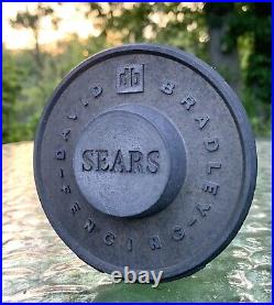 Very Rare Vintage Sears David Bradley Fencing Metal Fence Sign 4 Diameter