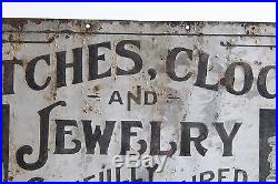 Vintage 1920's Watches, Clocks and Jewelry Carefully Repaired Shop 13 Sign