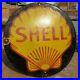 Vintage-1930-s-Old-Antique-Very-Rare-Shell-Oil-Stand-Porcelain-Enamel-Sign-Board-01-hsyw