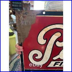 Vintage 1930s Parkin Ice Cream Advertising Double-Sided Sign Marshfield Wis