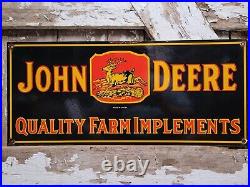 Vintage 1934 John Deere Porcelain Sign Farming Tractor Equipment Sales 24dealer