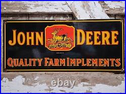 Vintage 1934 John Deere Porcelain Sign Farming Tractor Equipment Sales 24dealer