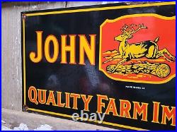 Vintage 1934 John Deere Porcelain Sign Farming Tractor Equipment Sales 24dealer