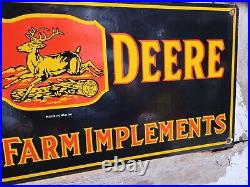 Vintage 1934 John Deere Porcelain Sign Farming Tractor Equipment Sales 24dealer