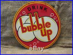 Vintage 1940 Bubble Up Sign Antique Old Store Display Sign Soda Signs 9784
