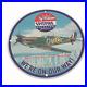 Vintage-1940-Spitfire-Aviation-Gasoline-Porcelain-Enamel-Gas-Oil-Garage-Sign-01-kly