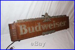 Vintage 1940's Budweiser Beer Bar Tavern 28 Lighted Metal Light SignWorks