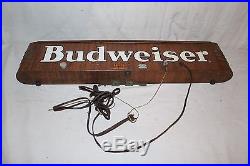 Vintage 1940's Budweiser Beer Bar Tavern 28 Lighted Metal Light SignWorks