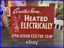 Vintage 1940's Electric Co Op Advertising Sign