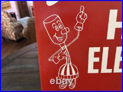 Vintage 1940's Electric Co Op Advertising Sign