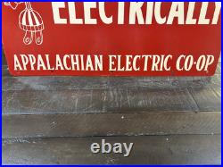 Vintage 1940's Electric Co Op Advertising Sign