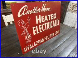 Vintage 1940's Electric Co Op Advertising Sign