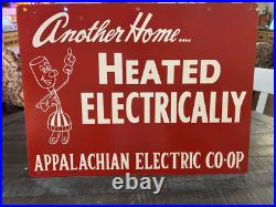 Vintage 1940's Electric Co Op Advertising Sign