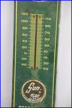 Vintage 1940's Golden Girl Sun Drop Soda Advertising Thermometer Sign Embossed