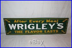 Vintage 1940's Wrigley's Chewing Gum Candy Store 36 Porcelain Metal Sign