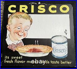 Vintage 1940s Crisco Advertising Price Point Sign