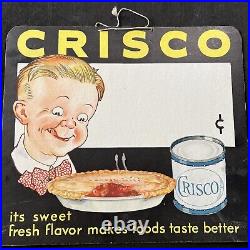 Vintage 1940s Crisco Advertising Price Point Sign