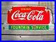 Vintage-1941-Original-Porcelain-Coca-Cola-Fountain-Service-Sign-Rare-01-pzx