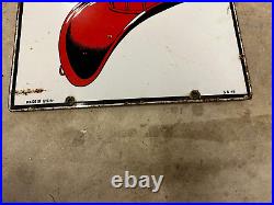 Vintage 1946 Texaco Fire Chief Gasoline Porcelain Pump Plate Sign