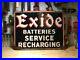 Vintage-1948-1950-Exide-Batteries-Original-Painted-Steel-Sign-Double-sided-01-yozf