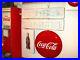 Vintage-1948-Porcelain-Coca-Cola-Button-Disc-Bottle-Flange-2-Sided-Sign-Rare-01-qynr