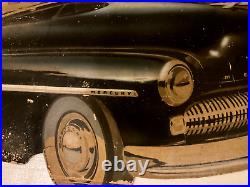 Vintage 1949 Mercury V8 Coupe Sedan Diecut Cardboard Dealership Advertising Sign