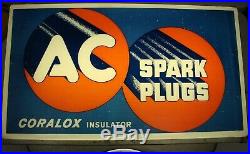 Vintage 1950's AC Spark Plug Light-up Automotive Garage Clock Sign Man Cave
