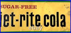 Vintage 1950's Diet-Rite Cola Sugar-Free Advertising Sign 54 X 18 NICE
