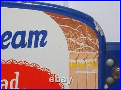 Vintage 1950's Sunbeam Bread Stroehmann Porcelain Door Push and Handle