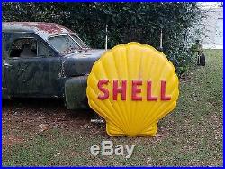 Vintage 1950s 5ft shell embossed clamshell acrylic sign