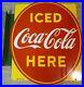 Vintage-1951-Porcelain-P-M-Co-Coca-Cola-Double-Sided-Flange-Sign-01-na