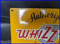 Vintage 1952 Whizzer Scooters Porcelain Metal Advertising Sign 12 X 16