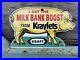 Vintage-1953-Kraft-Porcelain-Sign-Dairy-Pig-Farm-Milk-Bank-Gas-Oil-Kraylets-Barn-01-lsj