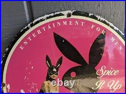 Vintage 1953 Playboy Porcelain Enamel Metal Advertising Sign 12