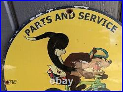 Vintage 1954 Buell Motorcycles Porcelain Enamel Metal Advertising Sign 12