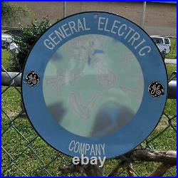 Vintage 1955 General Electric Conglomerate Company Porcelain Gas & Oil Sign