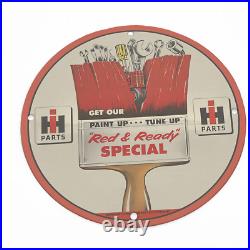 Vintage 1955 International Harvester Company Porcelain Enamel Gas & Oil Sign