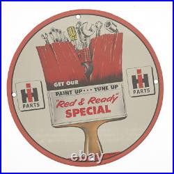 Vintage 1955 International Harvester Company Porcelain Enamel Gas & Oil Sign