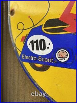 Vintage 1956 REDDY KILOWATT Porcelain Utility Electric Gas Oil Garage RARE Sign