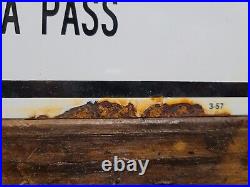 Vintage 1957 Alcatraz Porcelain Sign Old Us Penitentiary Federal Prison Jail Ca