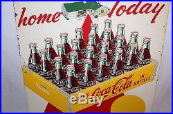 Vintage 1959 Coca Cola Soda Pop Bottle Take A Case Home Today 28 Metal Sign