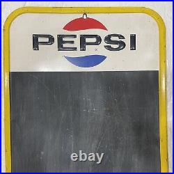 Vintage 1960 Pepsi Chalkboard Say Pepsi Please Metal 30 Soda Advertising Sign