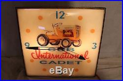 Vintage 1960's IH International Harvester Tractor Gas Oil 15 Lighted Clock Sign