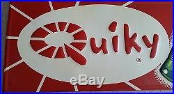 Vintage 1960's Quiky soda metal sign