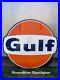 Vintage-1960s-GULF-Service-Station-6-ft-Porcelain-Sign-Gas-Oil-01-pstw