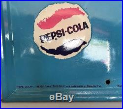 Vintage 1967 Embossed Pepsi Sno Ball Metal Cola Advertising Sign RARE